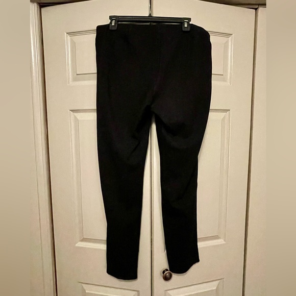 Eileen Fisher Black Flat Front Pull On Pant - Picture 2 of 4